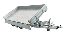 REMORQUE BENNE HYDRAULIQUE 3 ESSIEUX 400×200 UNITRAILER TASKER 400/3C 3500 KG